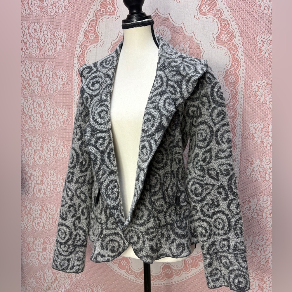 Vintage 600 West Wool Blend Swirl Jacket Blazer Sz 8